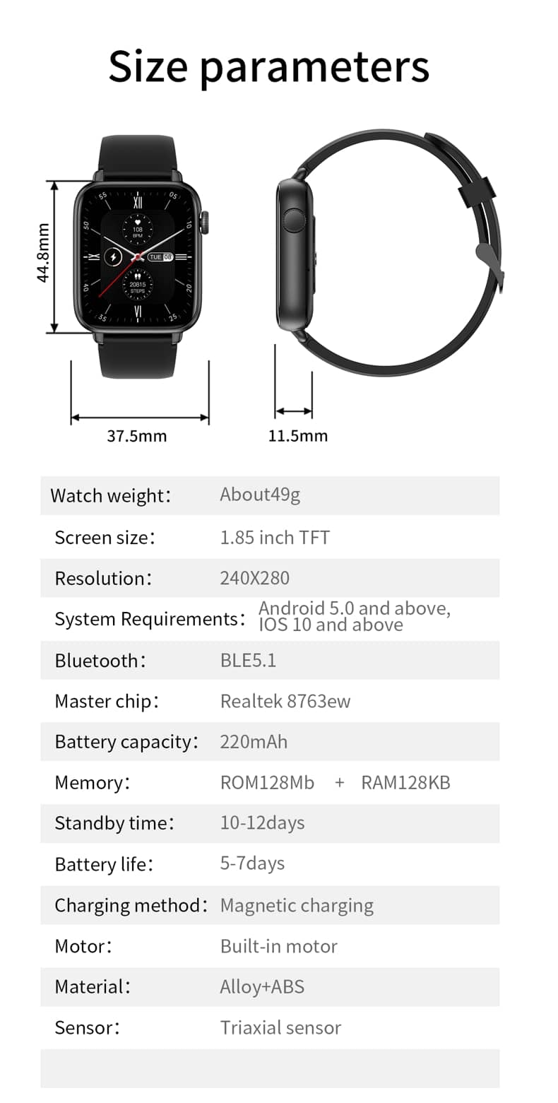 Reloj inteligente Findtime para monitor de presión arterial, temperatura corporal, oxígeno en sangre, frecuencia cardíaca