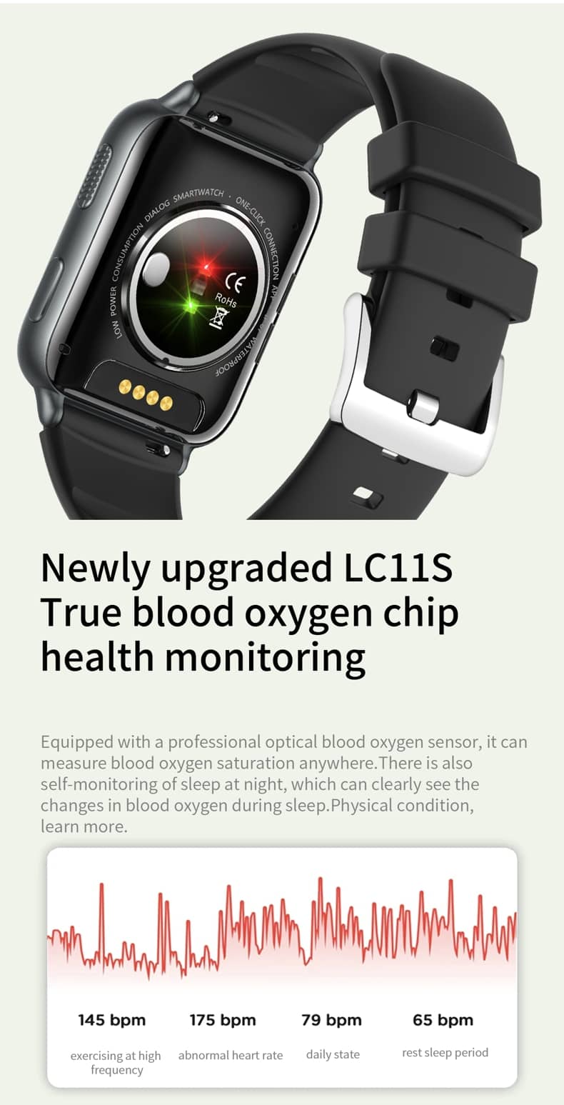 Reloj inteligente Findtime, monitor de presión arterial, frecuencia cardíaca, oxígeno en sangre, llamadas Bluetooth