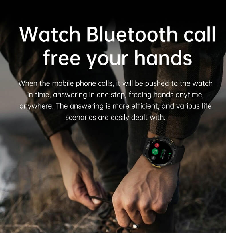 Findtime Militär-Smartwatch mit Blutdruck-Herzfrequenz-Blutsauerstoffmonitor Bluetooth-Anrufen im Freien