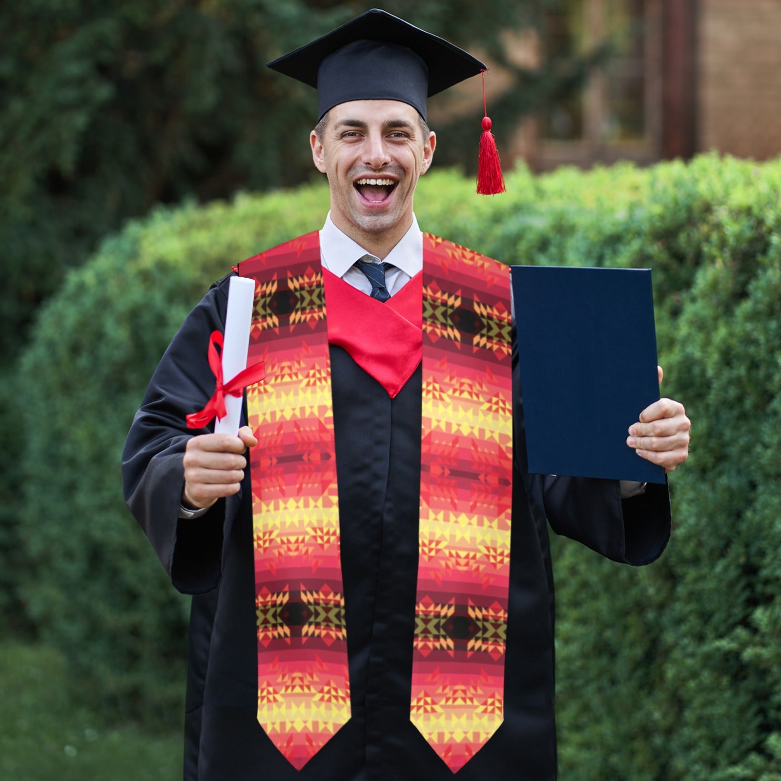 Soleil Fusion Rouge Graduation Stole