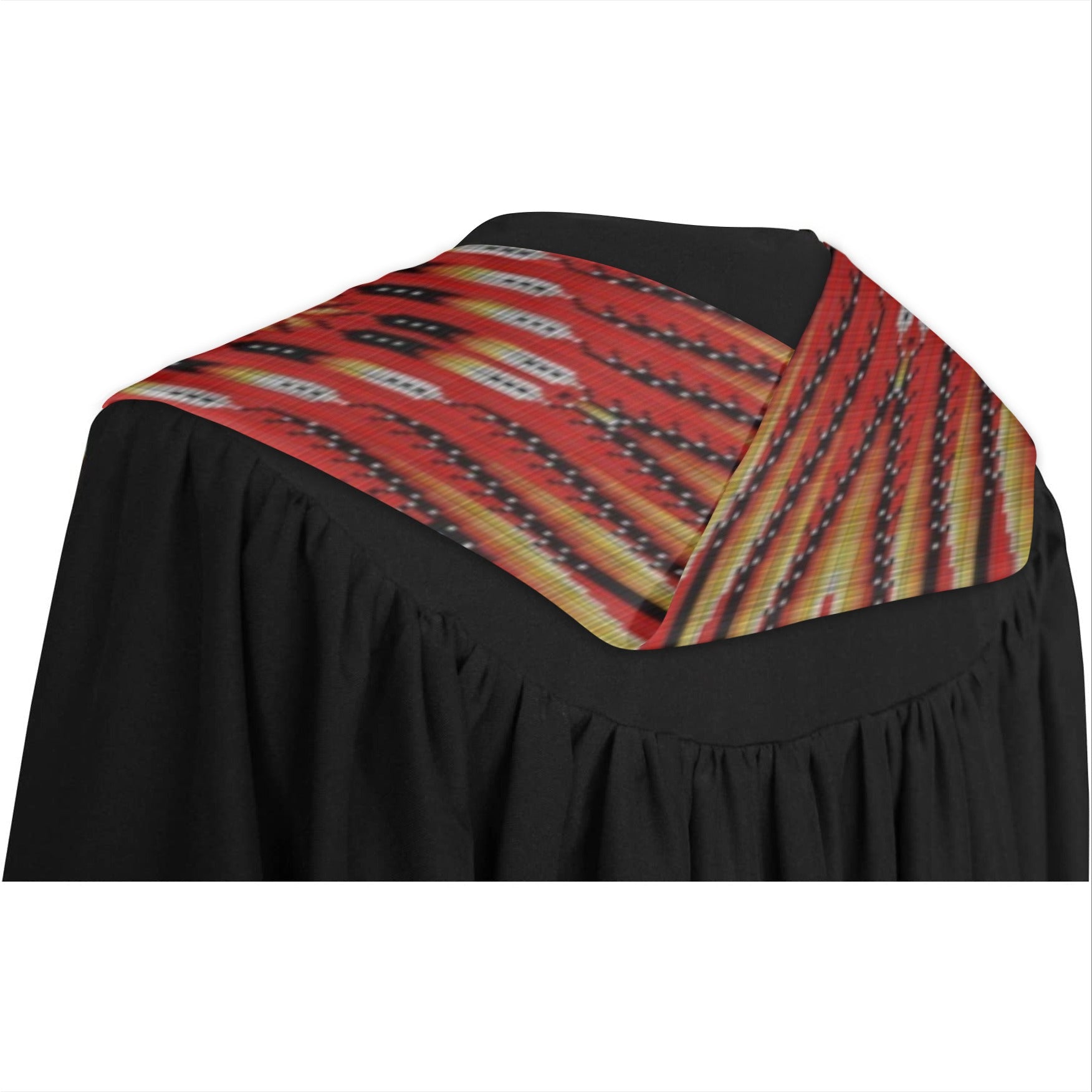 Fire Feather Red Graduation Stole