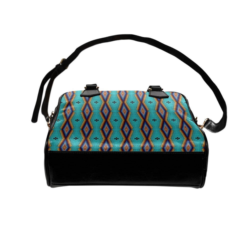 Diamond in the Bluff Turquoise Shoulder Handbag