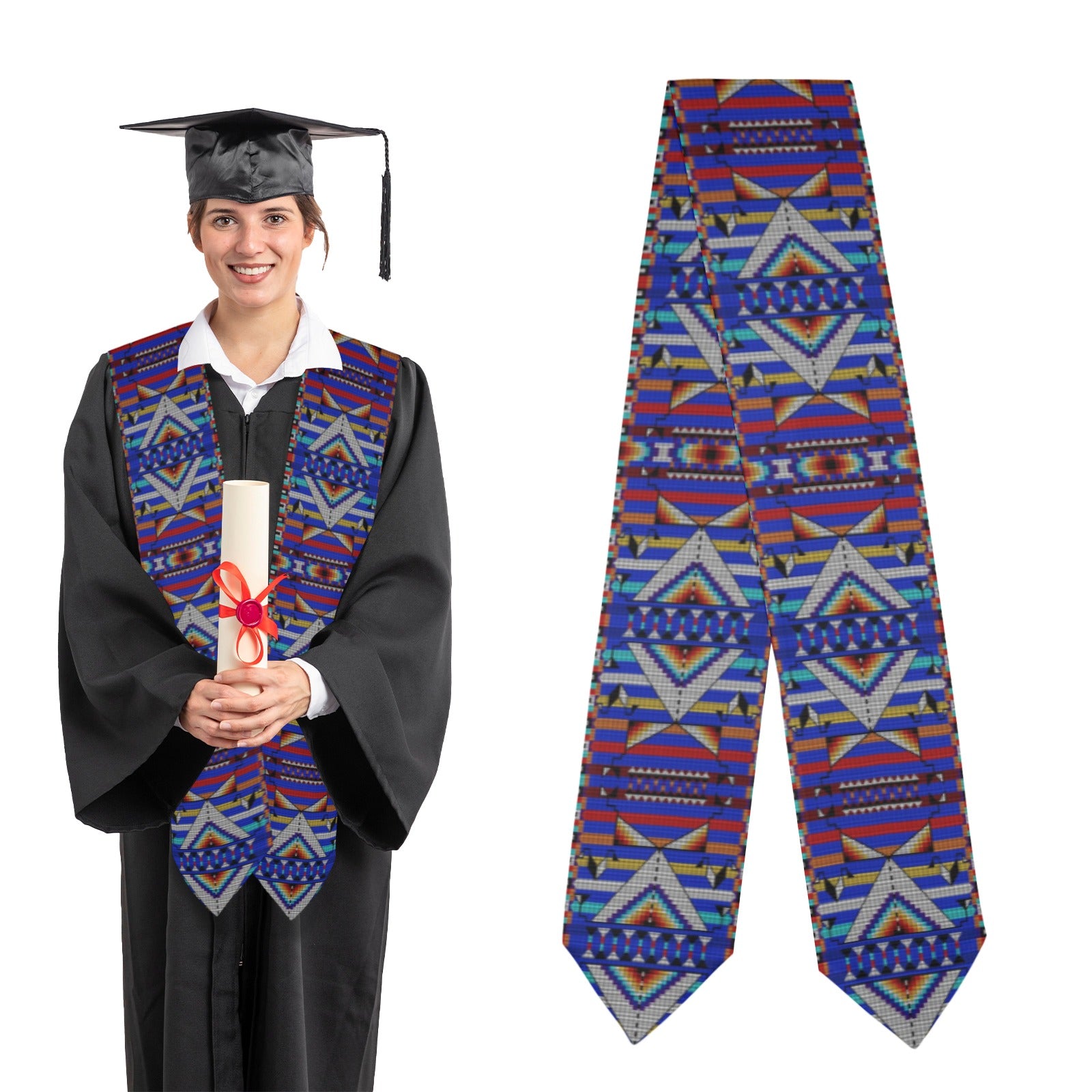 Medicine Blessing Blue Graduation Stole