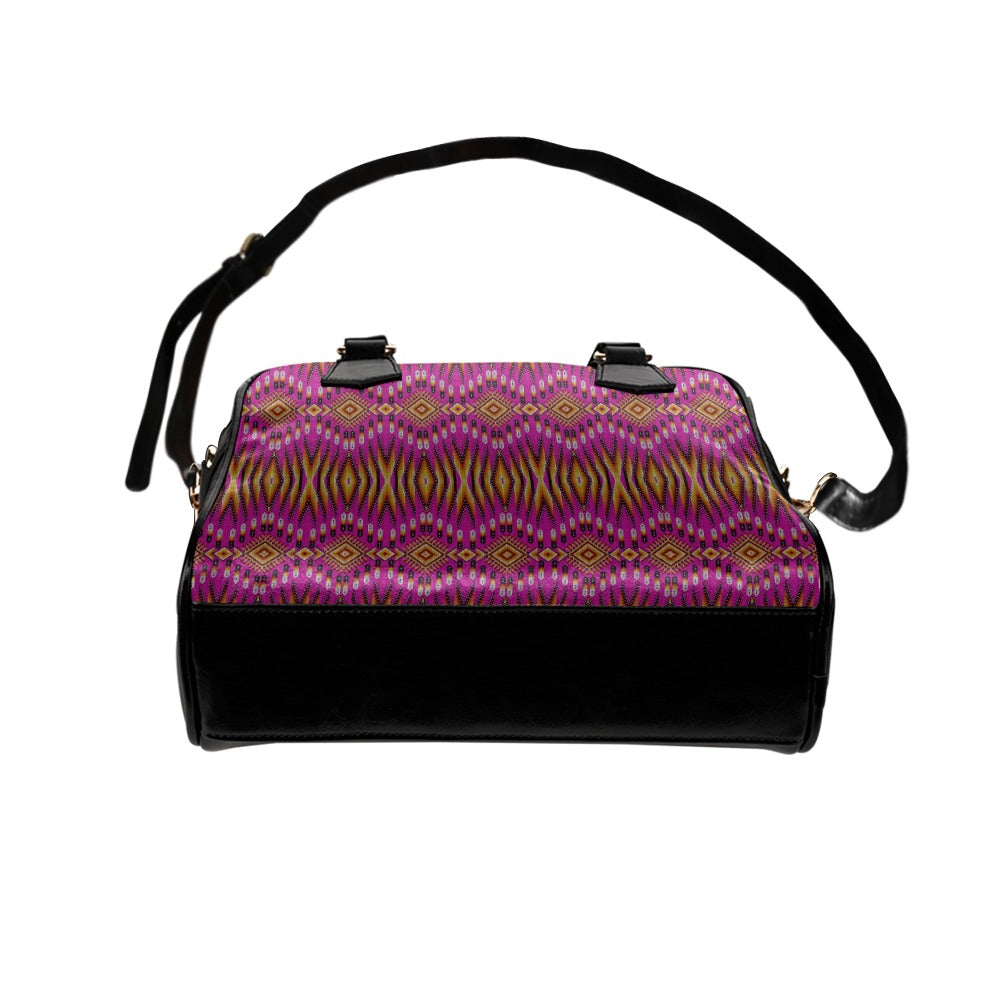 Fire Feather Pink Shoulder Handbag