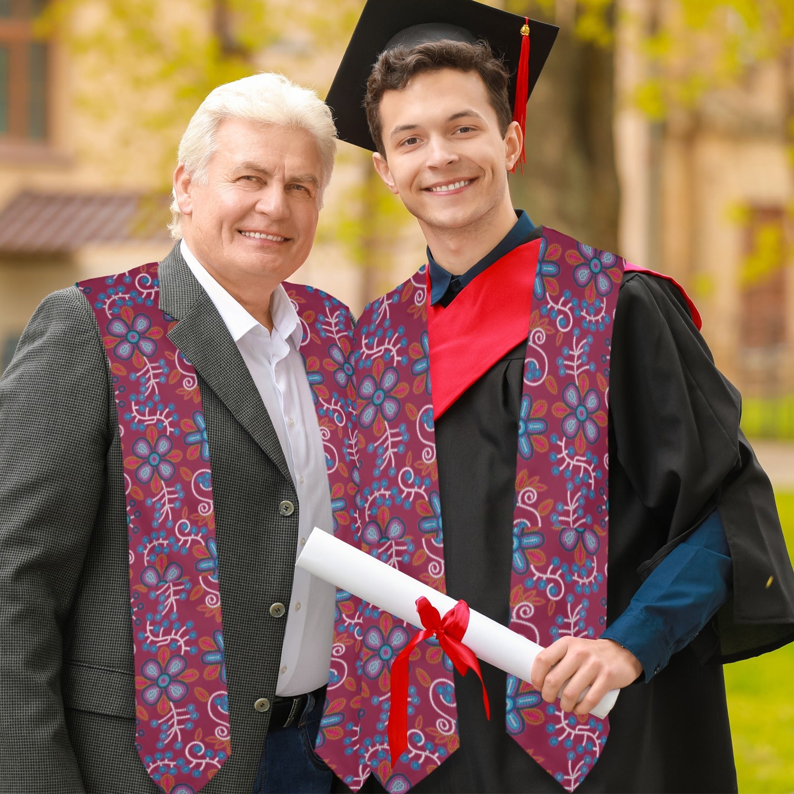 Cardinal Garden Graduation Stole