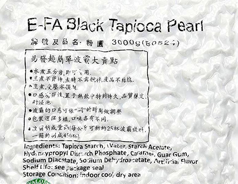 E-Fa Black Boba Tapioca Pearls Bubble Tea Ready in 5 Mins 606 lbs X 6 Factory Case