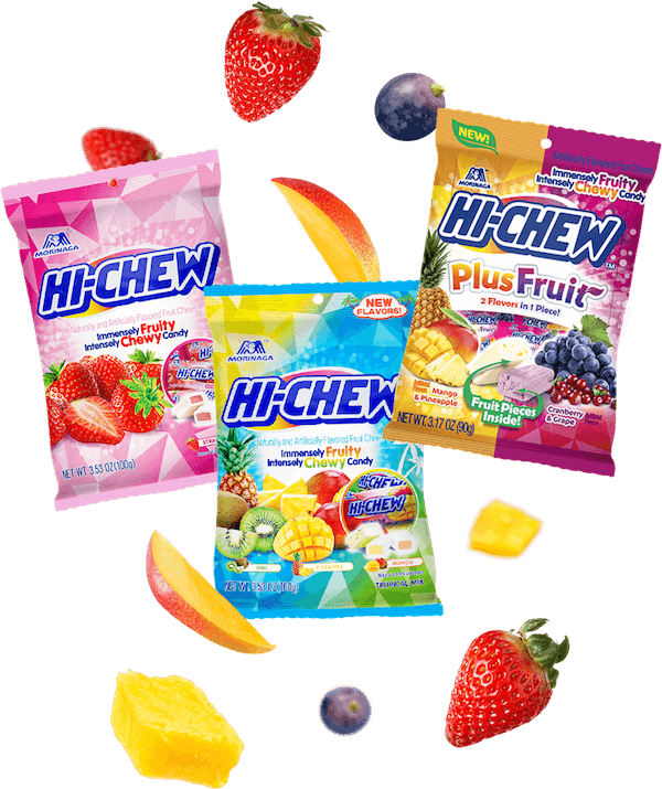 Hi-Chew Original Mix Fruits Chewy Candy Bag by Morinaga 3.53 Oz.