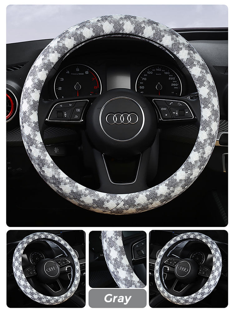 houndstooth-steering-wheel-cover-gray
