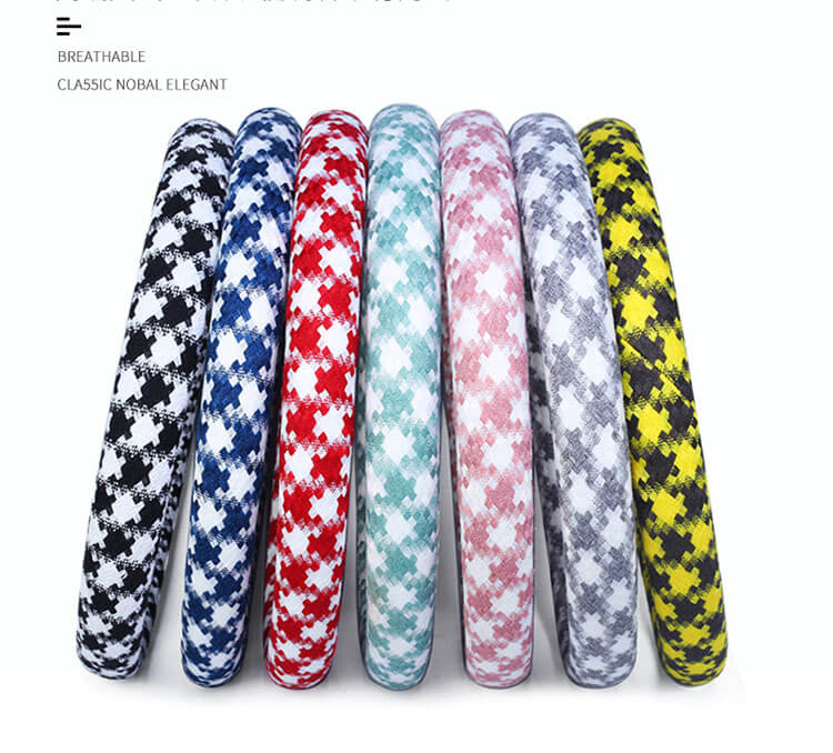 houndstooth-steering-wheel-cover
