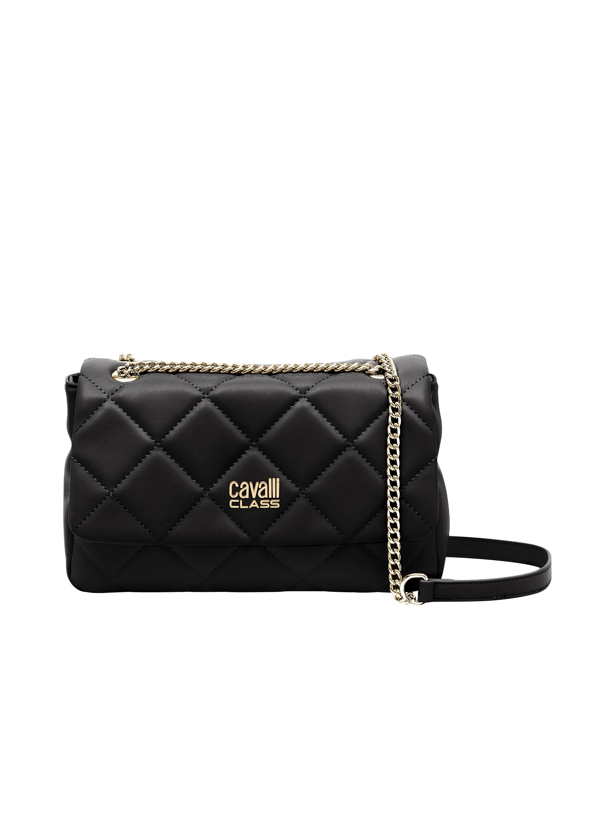 Cavalli Class PISA Black Medium Quilted Crossbody bag