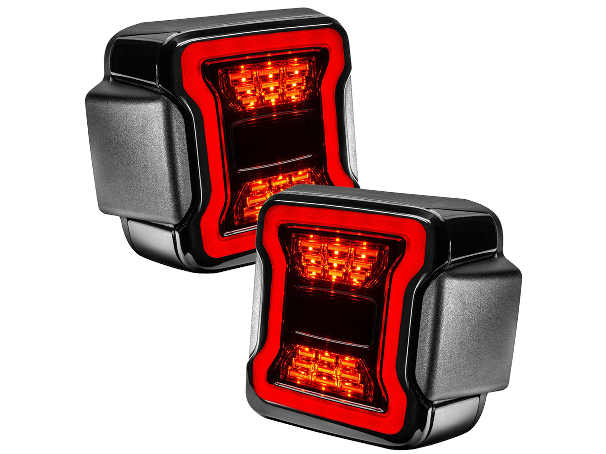 ORACLE Lighting  Black Series LED Tail Lights (Pair) for 18-up Jeep Wrangler JL & JL Unlimited