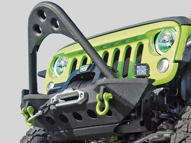 SMITTYBILT  SRC Front Stinger Bumper, Textued Black for 07-18 Jeep Wrangler JK & JK Unlimited