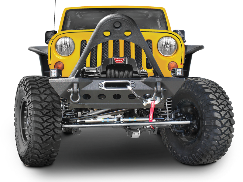 SMITTYBILT  SRC Front Stinger Bumper, Textued Black for 07-18 Jeep Wrangler JK & JK Unlimited