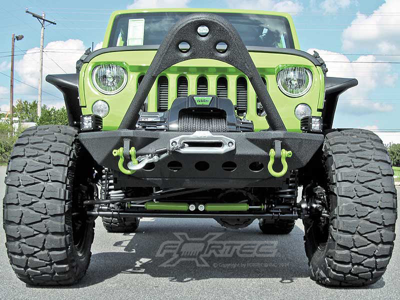 SMITTYBILT  SRC Front Stinger Bumper, Textued Black for 07-18 Jeep Wrangler JK & JK Unlimited