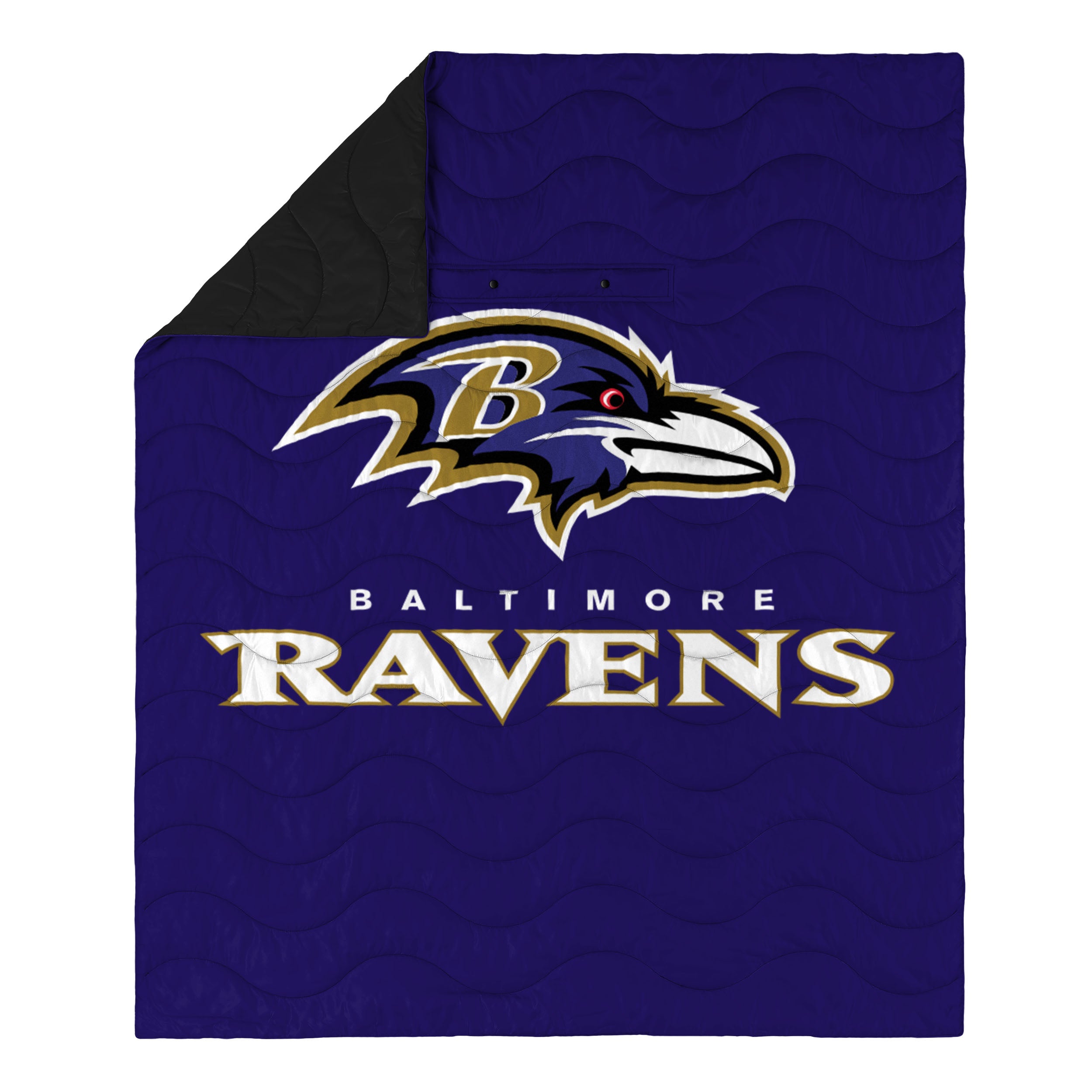 FOCO NFL Baltimore Ravens Exclusive Outdoor Wearable Big Logo Blanket, 50