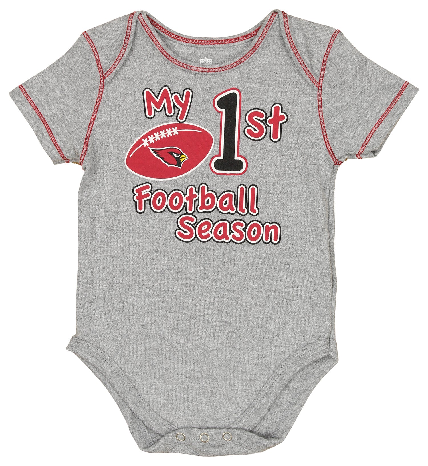 Outerstuff NFL Newborn Arizona Cardinals 3-Pack Short Sleeve Creeper Set