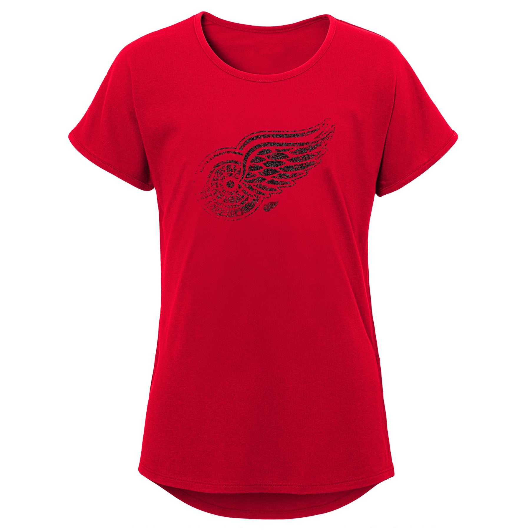 Outerstuff NHL Youth Girls Detroit Red Energized Short Sleeve Dolman Tee