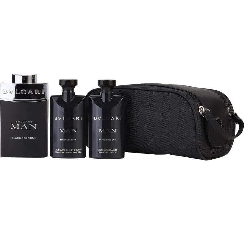 Bvlgari Man Black Cologne Gift Set EDT 3.4 oz 100 ml Men 4 pc. Set