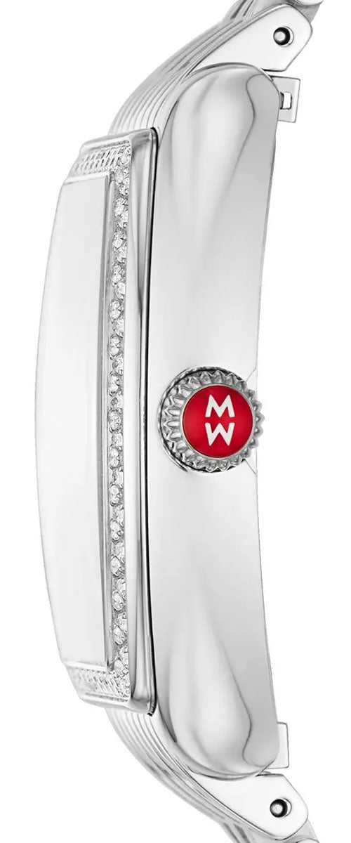 Michele Releve Stainless Steel Diamonds Mother-of-Pearl Dial Quartz Womens Watch MWW19B000001