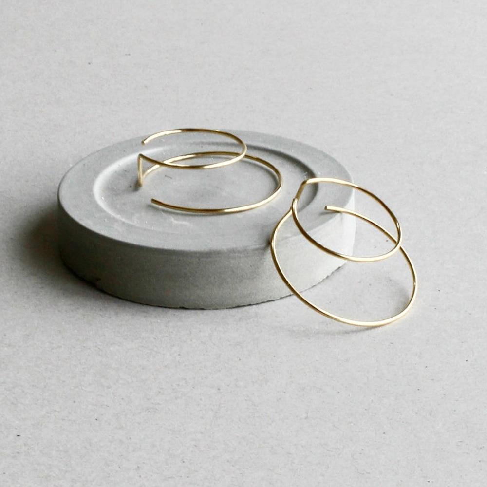 Handmade Minimalist Double Ring Earrings