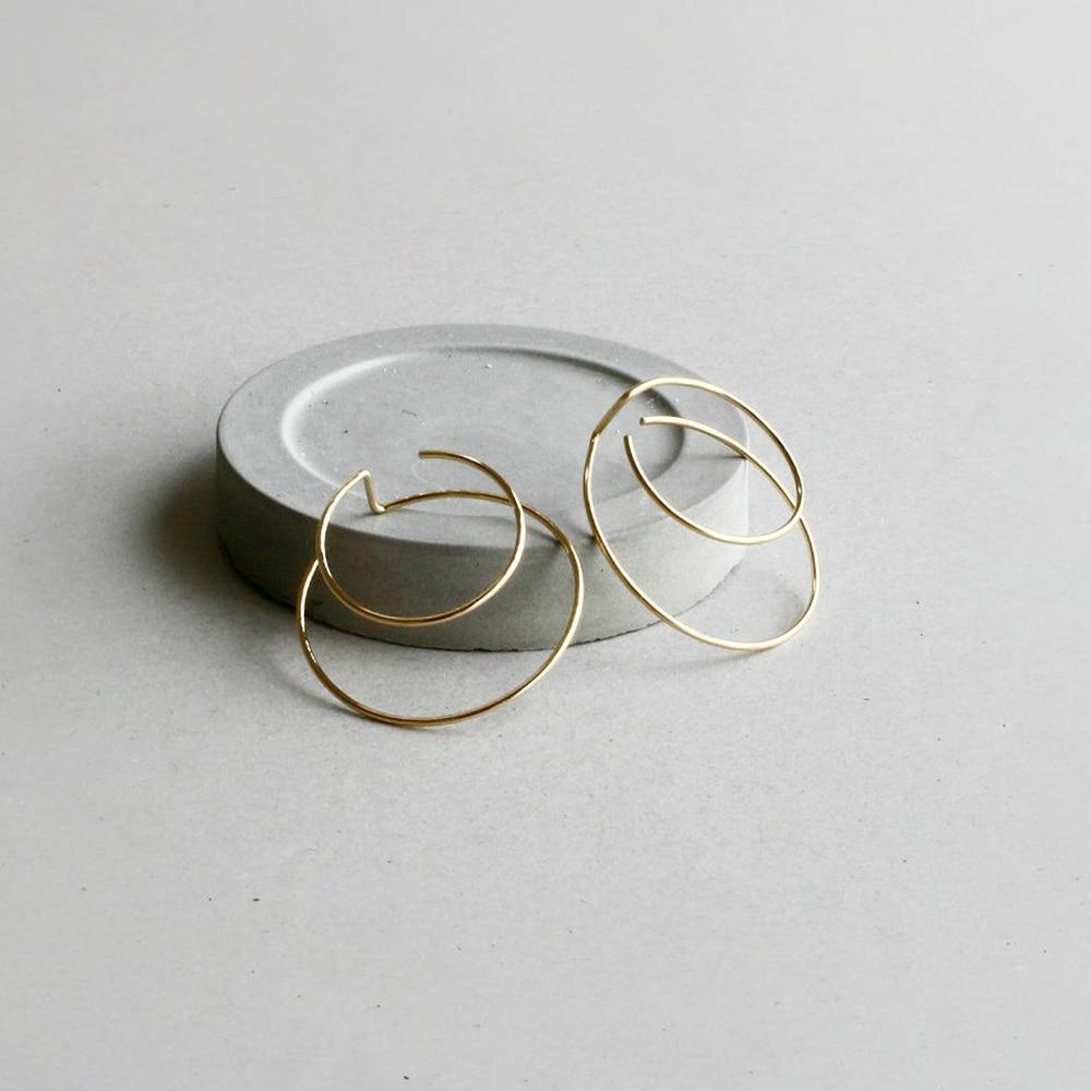 Handmade Minimalist Double Ring Earrings