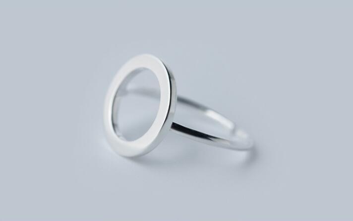 Adjustable Geometric Circle Ring