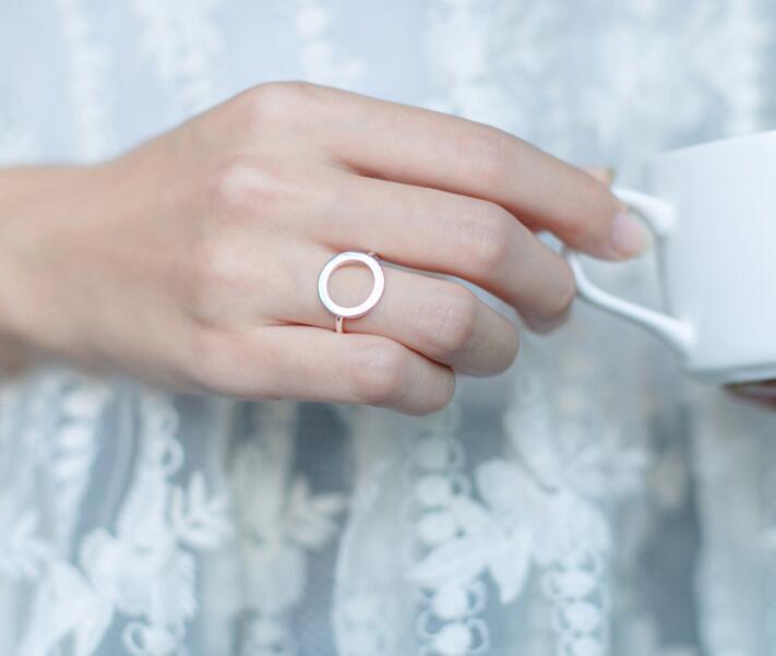 Adjustable Geometric Circle Ring