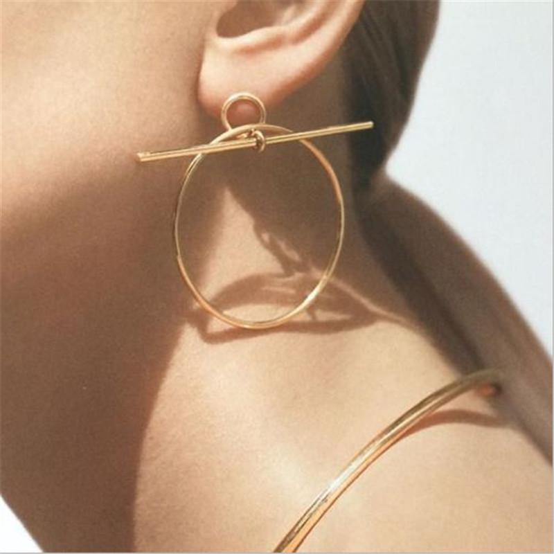 Geometric Hoop and Bar Earrings