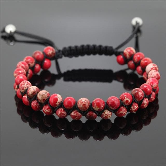 Double Row Sediment Beads Bracelet