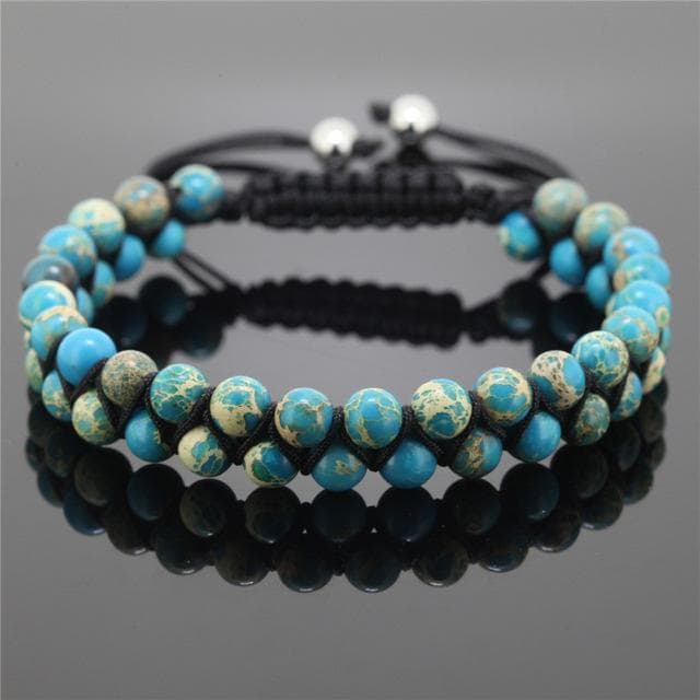 Double Row Sediment Beads Bracelet