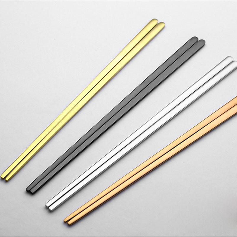 High Quality 304 Stainless Steel Titanium Plated Chopsticks