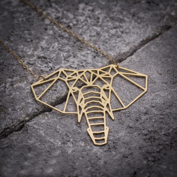 Geometric Elephant Necklace