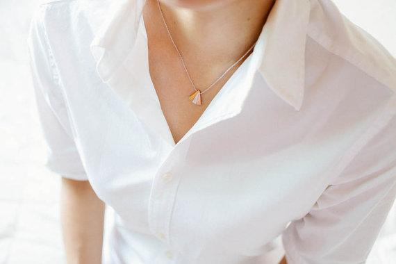 3 Triangle Minimalist Choker Necklace