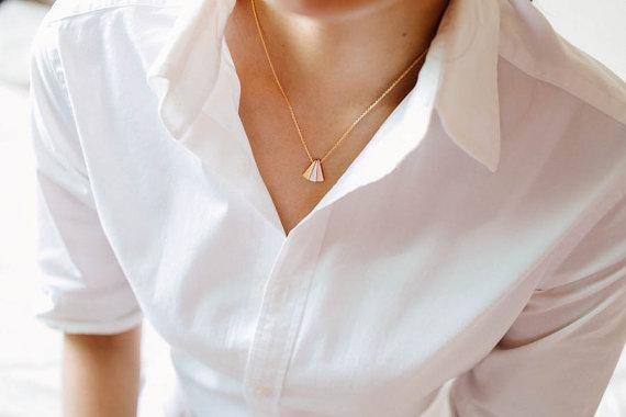 3 Triangle Minimalist Choker Necklace