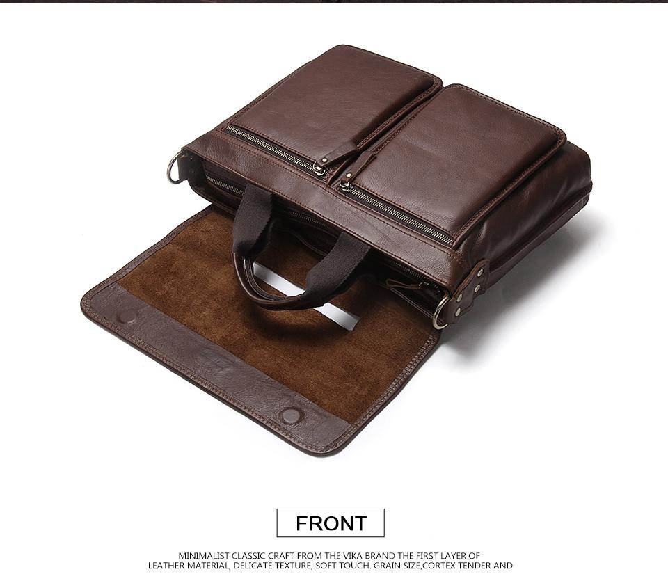 Genuine Leather Men Briefcase