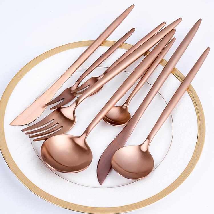 Modern Rose Gold Cutlery Set (Sold by Piece)