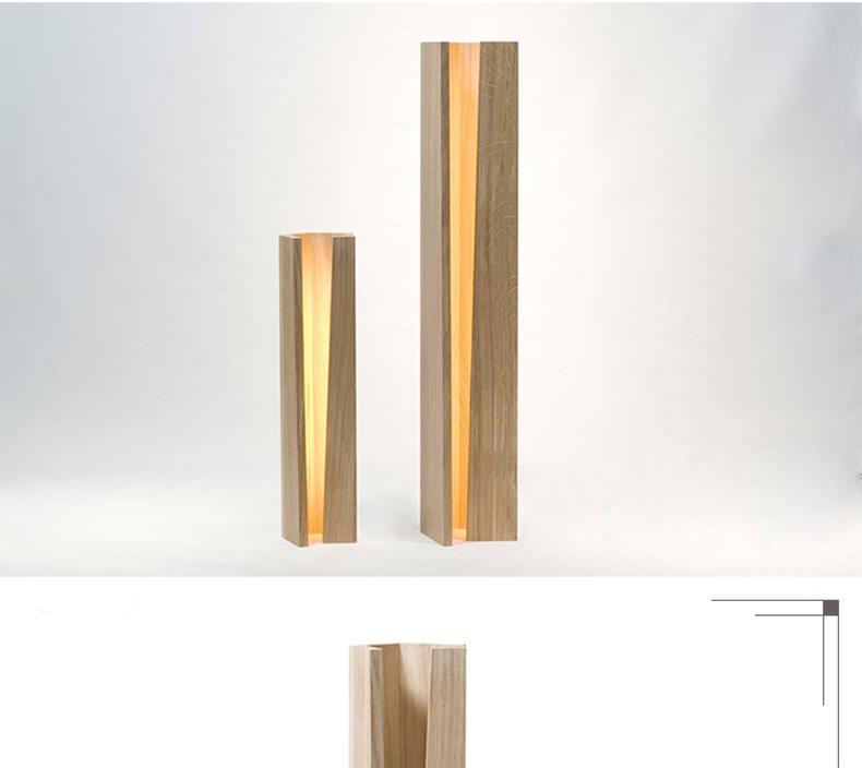 Modern Wood Slit Table Lamp