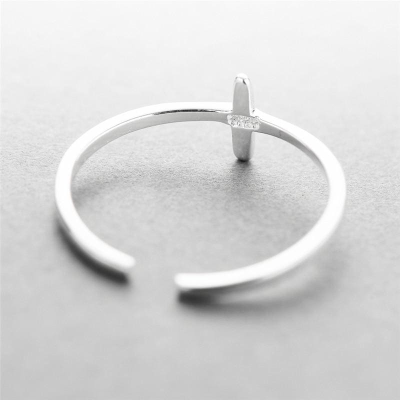 925 Sterling Silver Minimalist Cross Ring