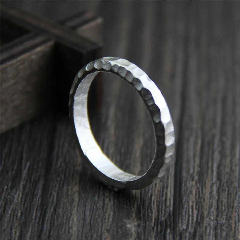 Handmade Vintage 999 Pure Silver Hammered Ring