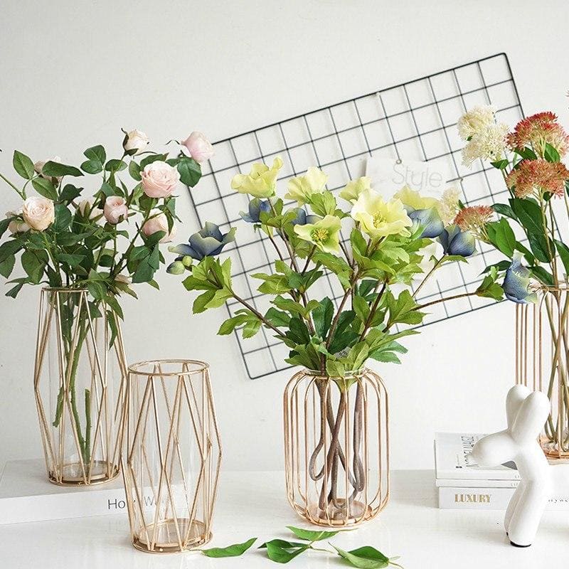 Modern Geometric Minimal Rose Gold Plant Vase