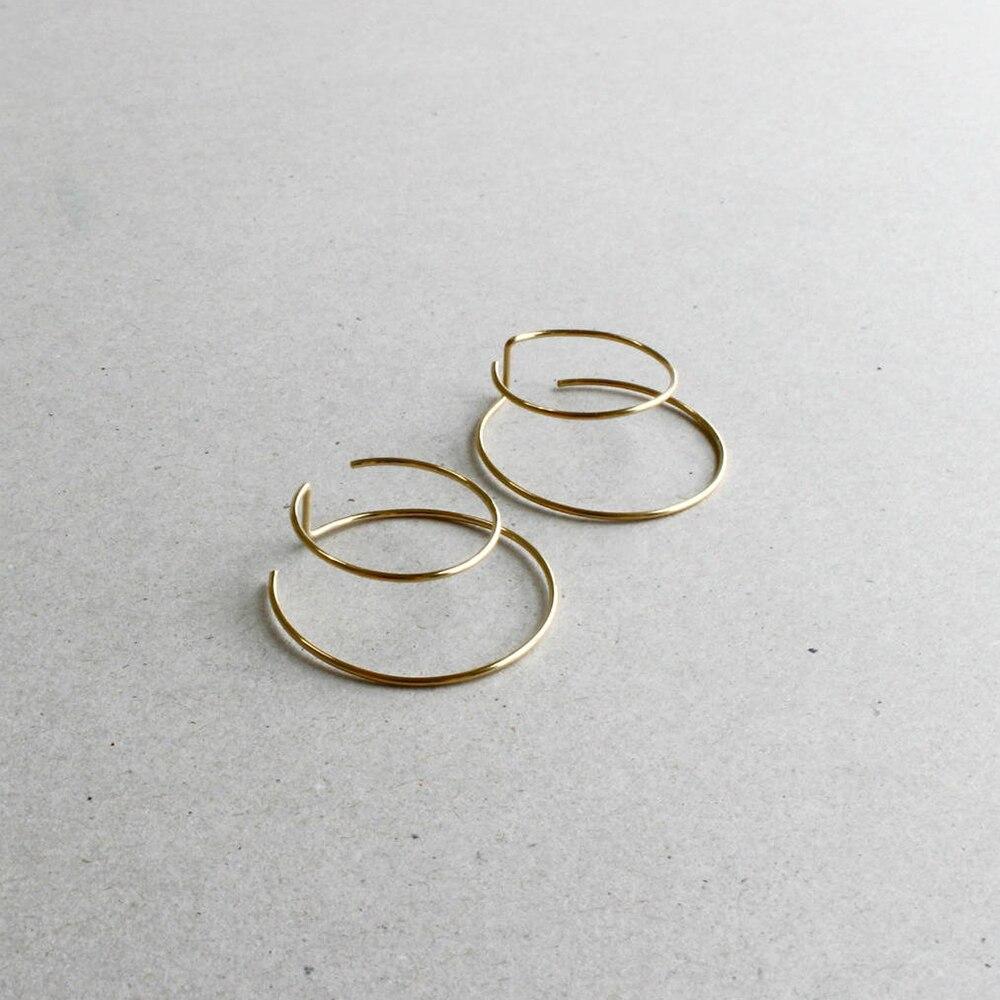 Handmade Minimalist Double Ring Earrings