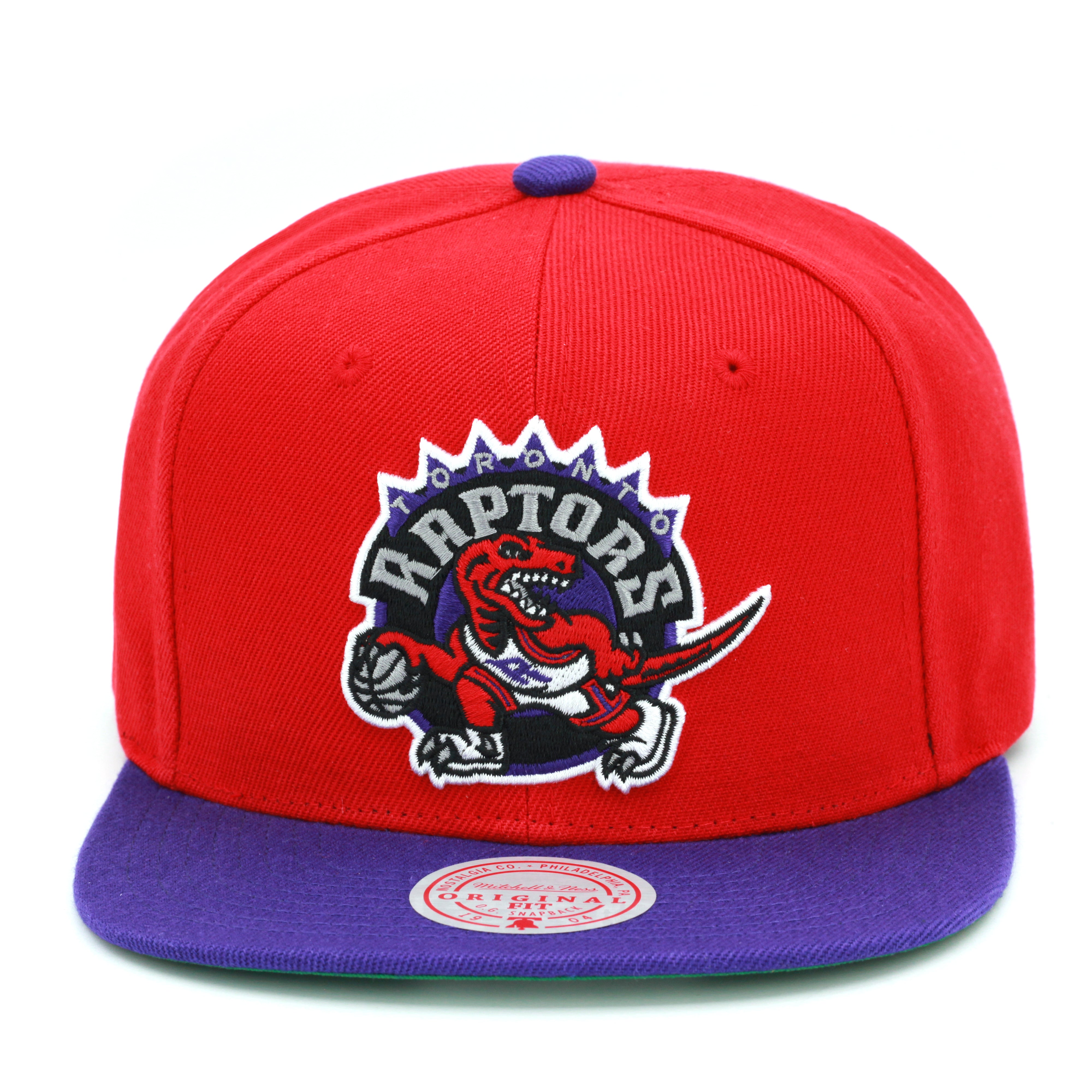 Toronto Raptors Mitchell & Ness Core Basics Snapback Hat Red/Purple