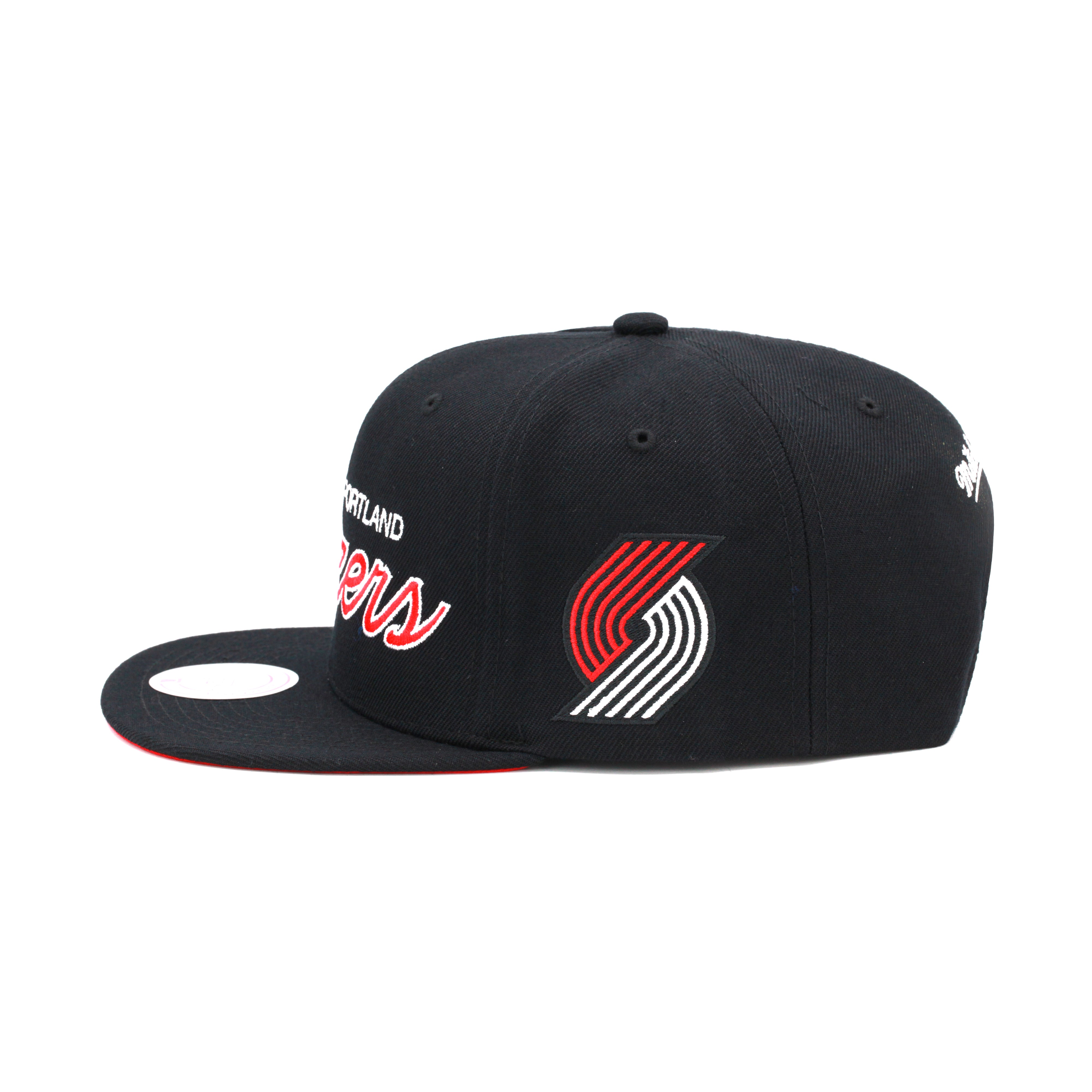 Portland Trail Blazers Mitchell & Ness Team Script 2.0 Snapback Hat Black