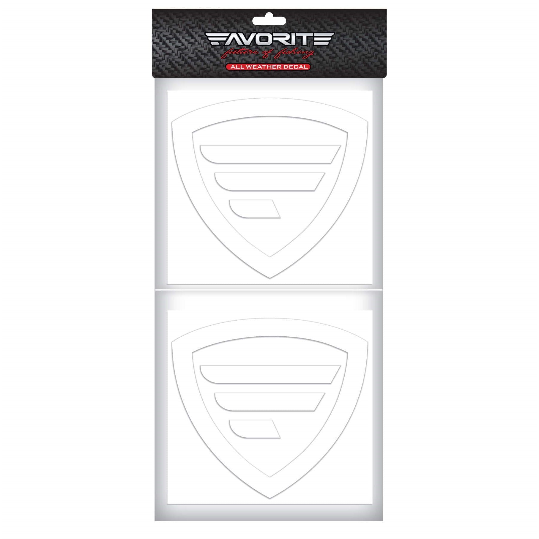 Favorite Shield Decal White