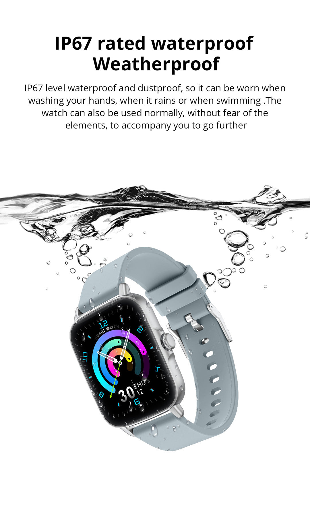 COLMI P28 Smart Watch Men 1.69 inch Screen Heart Rate IP67 Waterproof Smartwatch Women GTS3 GTS 3 for Android iOS Phone