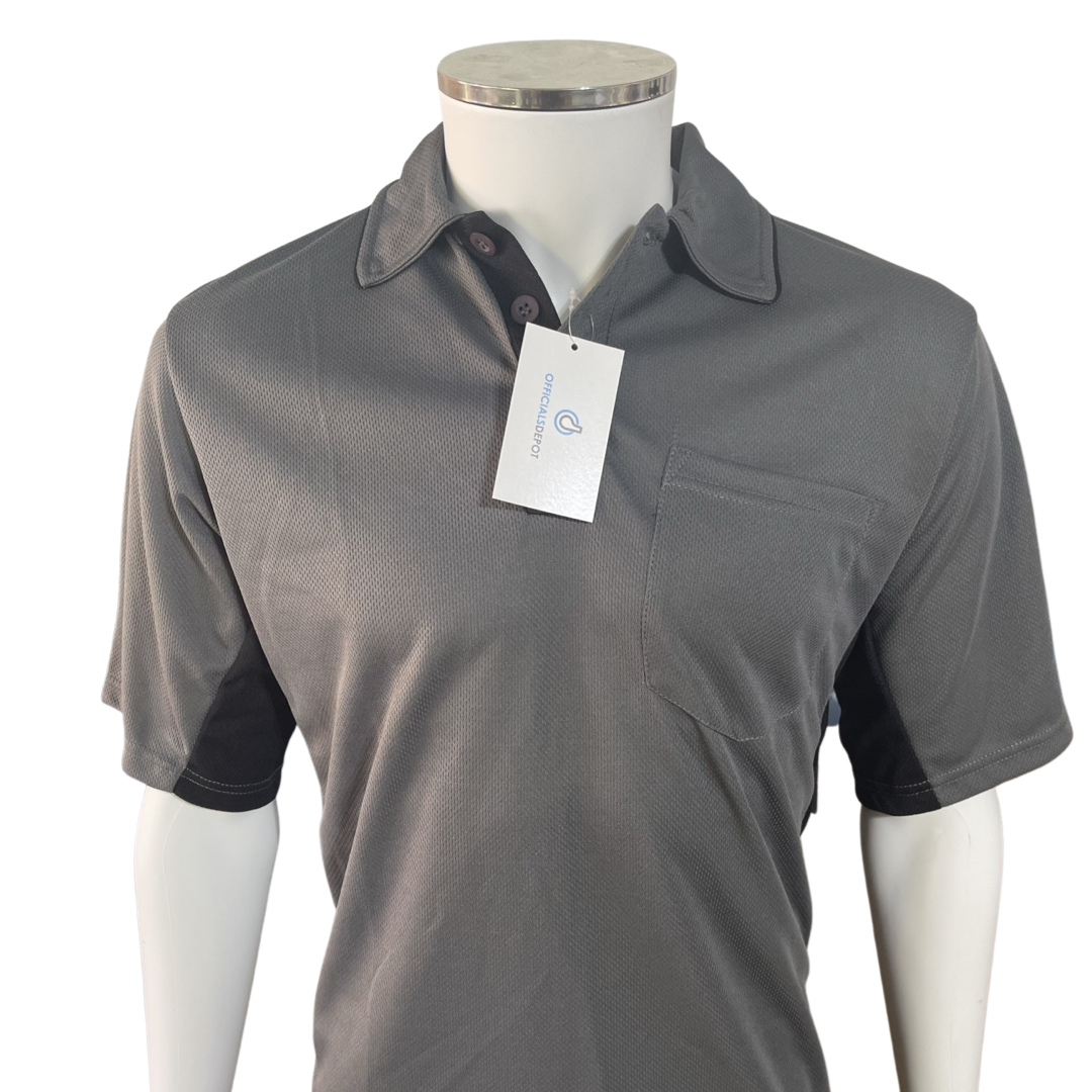 Current Major League Replica Umpire Shirt - GRAY with BLACK SIDES