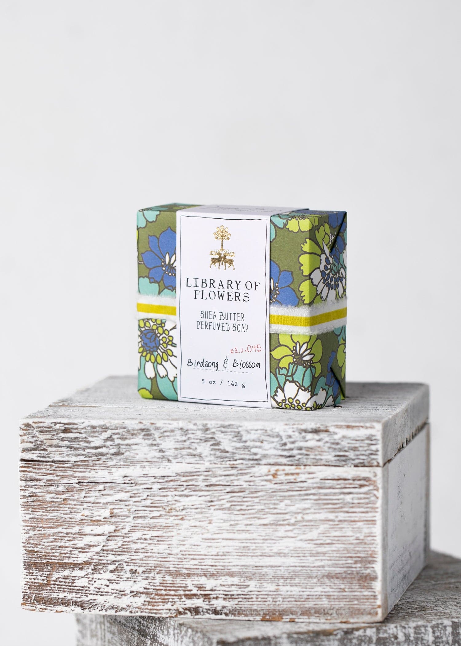  Green & Blue Floral Square Soap 