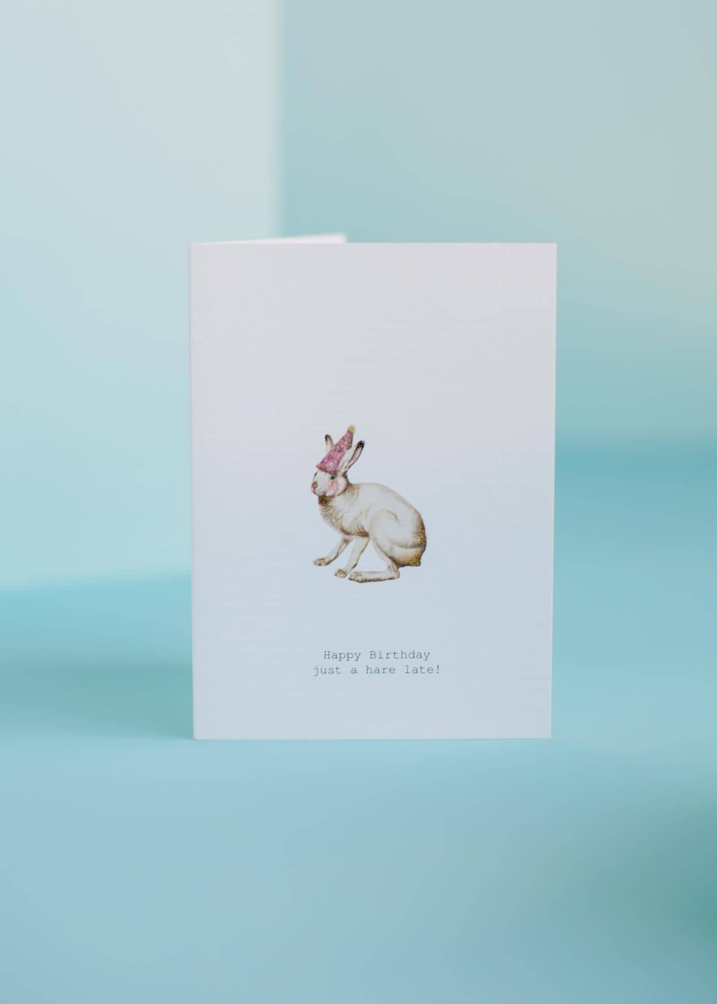  A Hare Late Birthday Card 