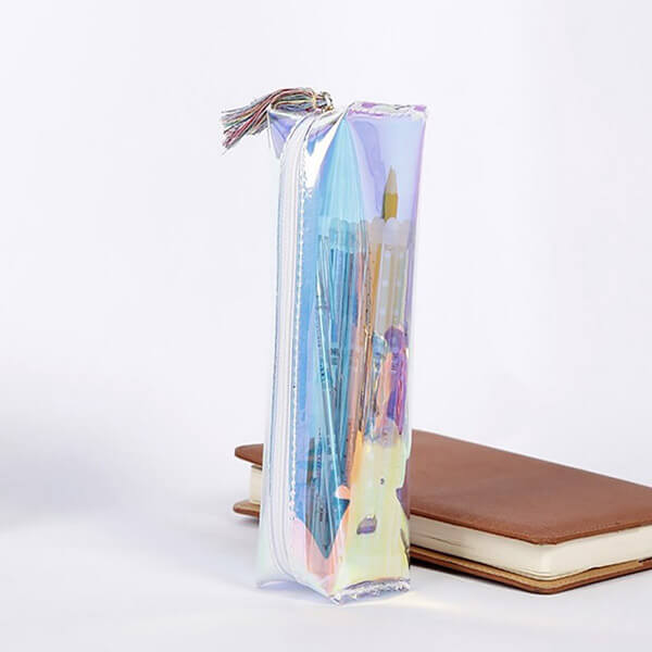 Rainbow Holographic Transparent Pencil Case