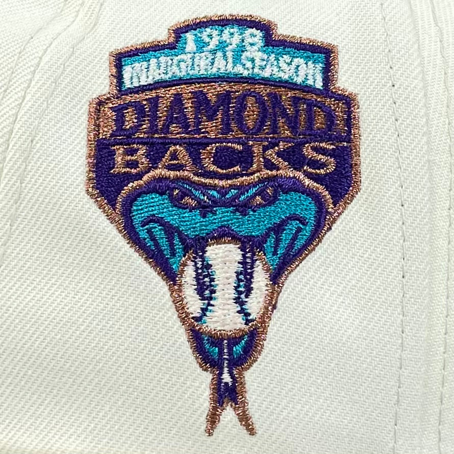 Arizona Diamondbacks Chrome/Purple with Green UV Inaugural Season Sidepatch 5950 Fitted Hat